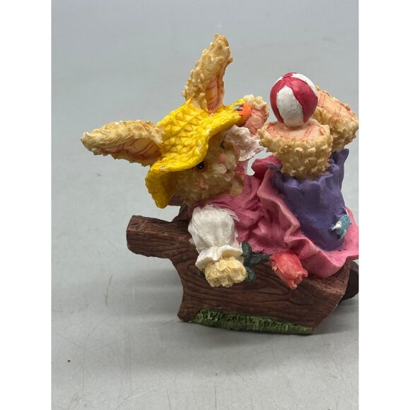 K'S Collection Handcrafted Resin Bunny Figurine Yellow Purple Dress Ball READ - Picture 6 of 7